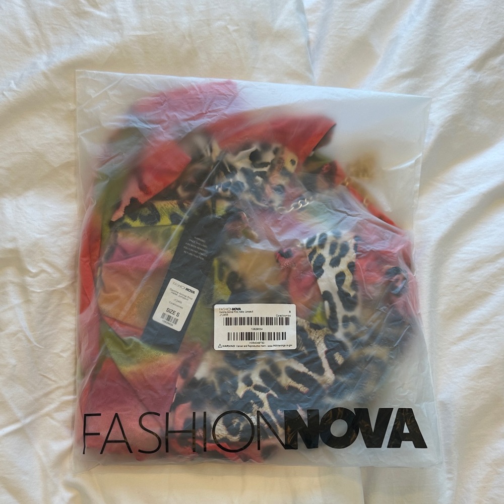 Cutout Halter Leopard Print Jumpsuit in Multi-Color - Picture 2 of 4